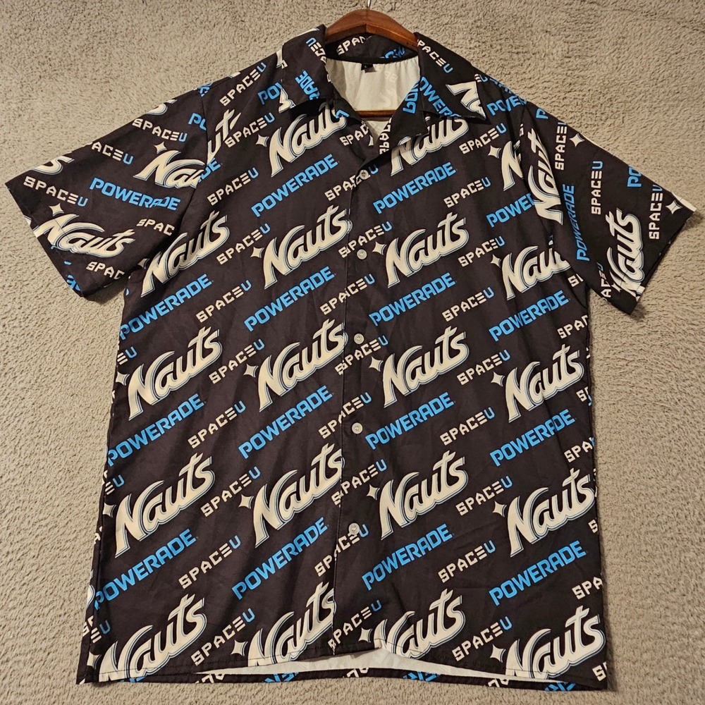 UCF Knights Citronauts Nauts Button Up Shirt Polyester Men's Size Large